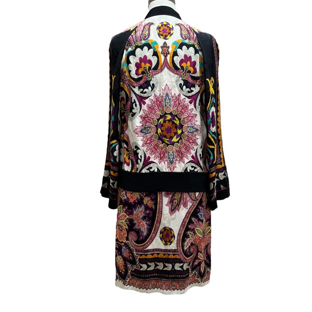 Etro Italian Luxury Colorful Paisley Wrap Kimono Dress - Picture 6 of 10